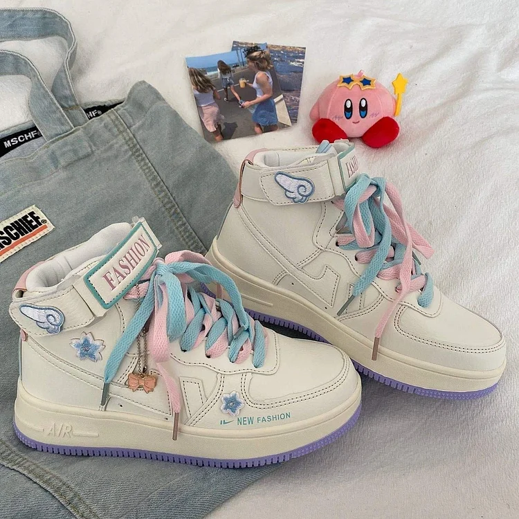 Lovely Pastel Magical Girl Hight Top Casual Wings Shoes SP16221