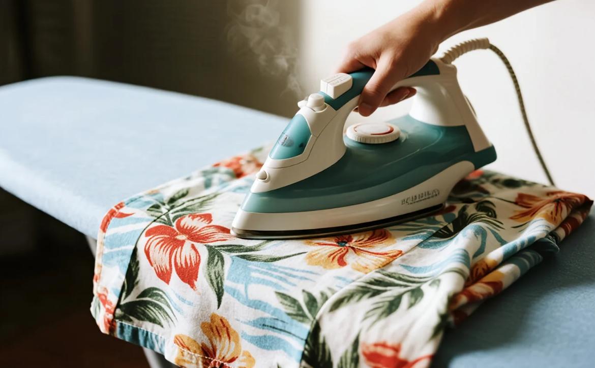 gentlely ironing big and tall Hawaiian shirts