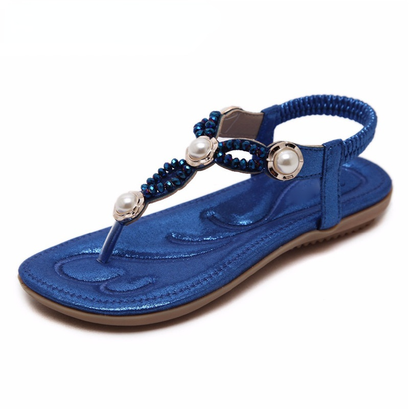 Letclo™ 2021 New Pearl And Diamond Flat Sandals letclo Letclo
