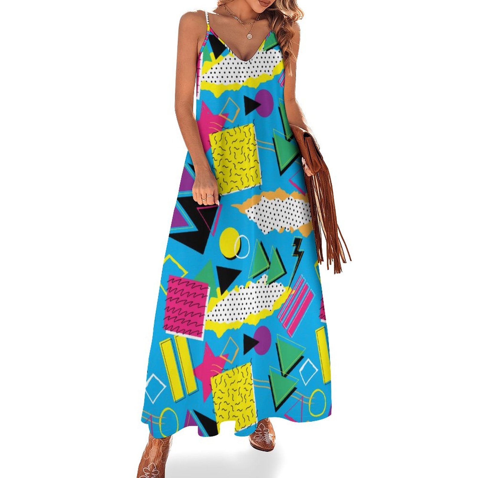 blue dress for baby girl Sunset Oasis Flowy Cinch Waist Dress main image 1