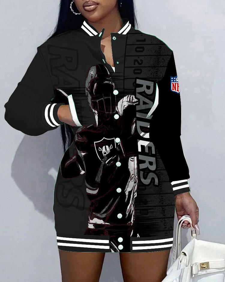 Las Vegas Raiders
Limited Edition Button Down Long Sleeve Jacket Dress