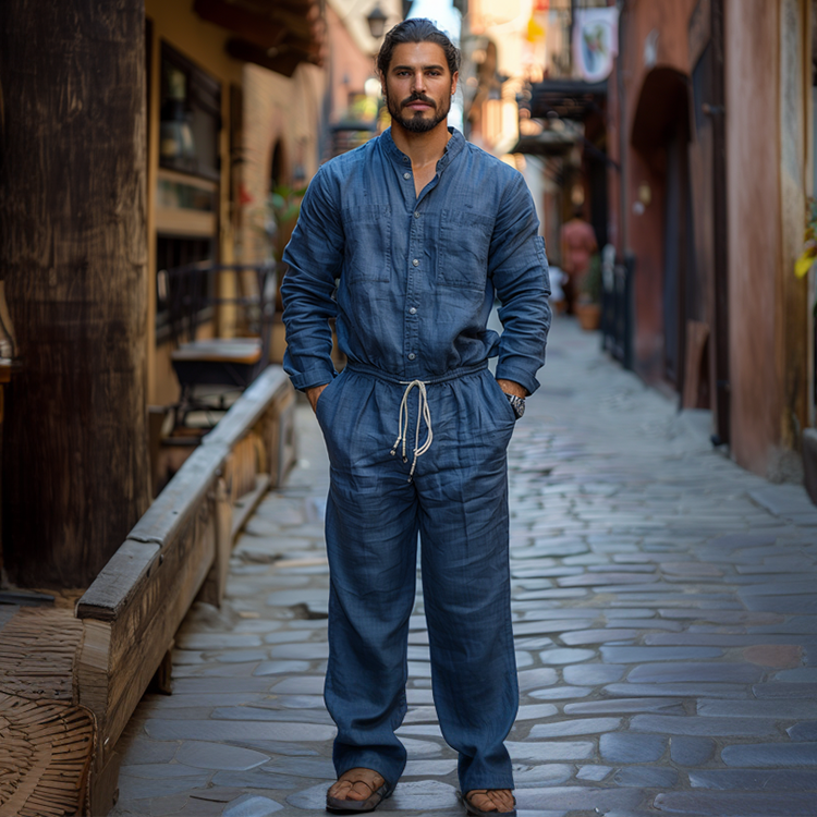 Linen Casual Jumpsuit-inspireuse