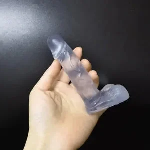 pornhint Pornhint Realistic-Small-Beginner-Clear-Penis-Anal-Dildo-4''-Mini-Prostate-Butt-Plug-