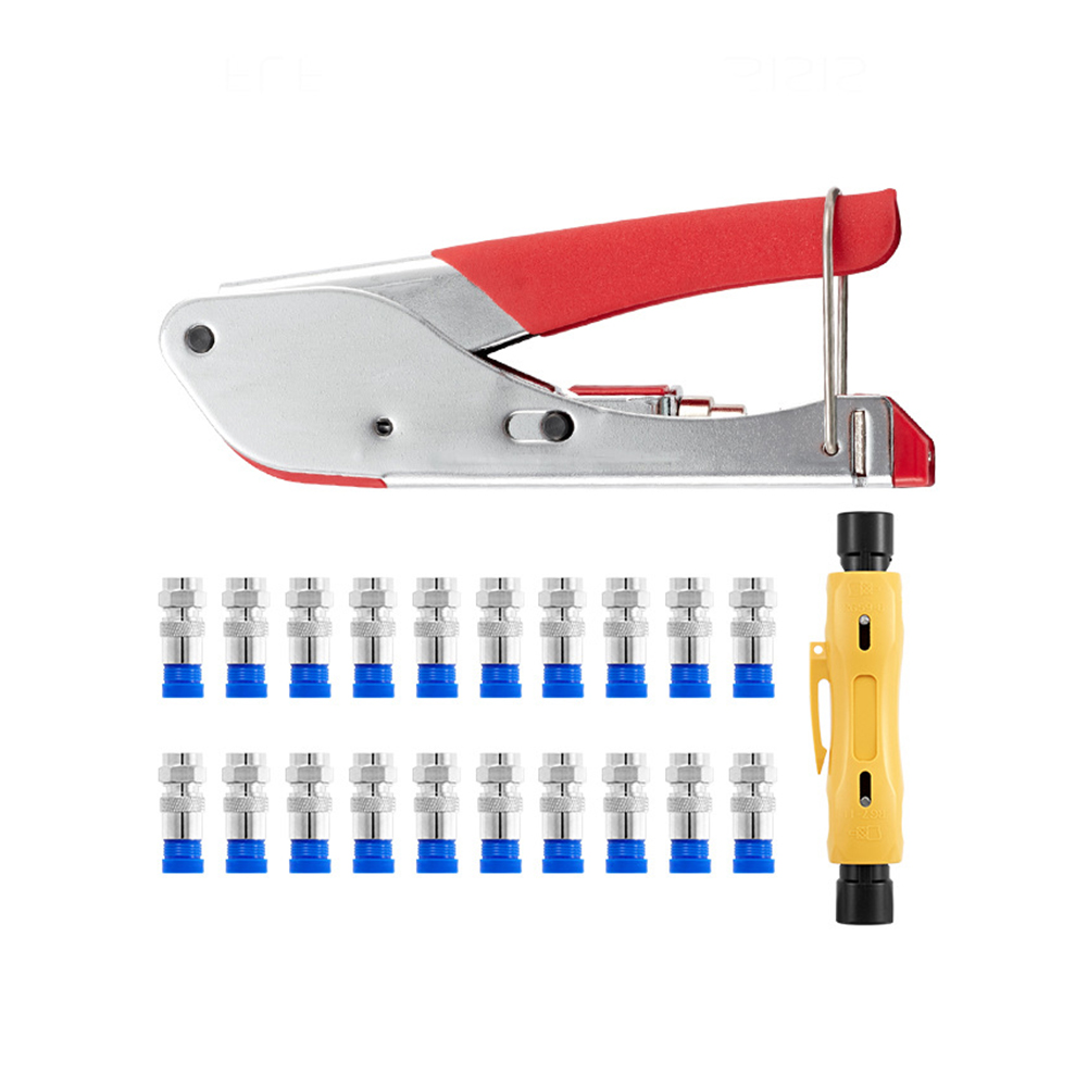 Portable Coaxial Network Cable Stripping Crimping Clamp Pliers with F-Head, 501 Original
Portable Coaxial Network Cable Stripping Crimping Clamp Pliers with F-Head, 501 Original