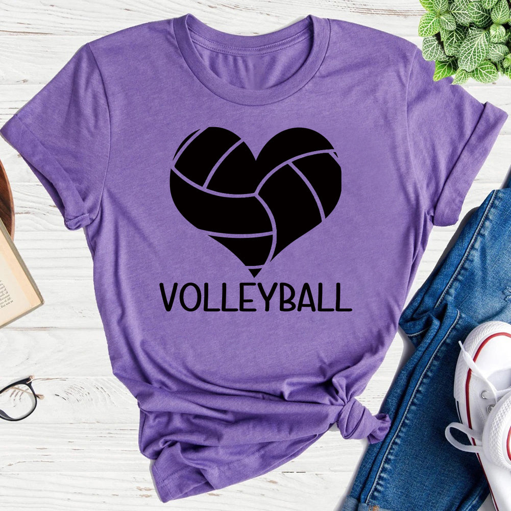 I Love Volleyball Heart  T-shirt Tee -04031-Guru-buzz