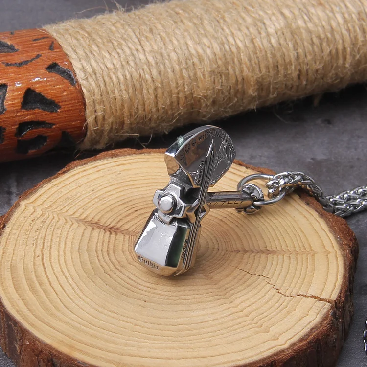 Viking Thor's Hammer Stainless Steel Necklace