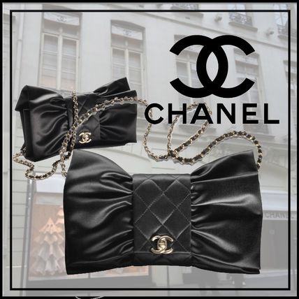 ☆リボン☆ CHANEL サテンクラッチバッグ