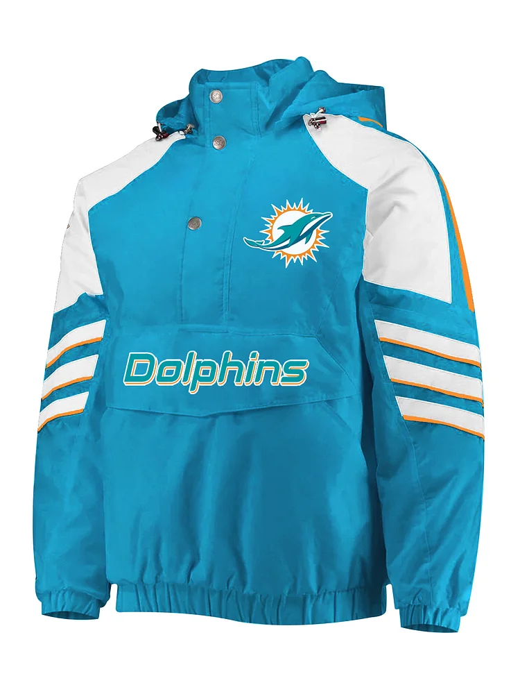 Miami Dolphins Half-Snap Hoodie Jacket