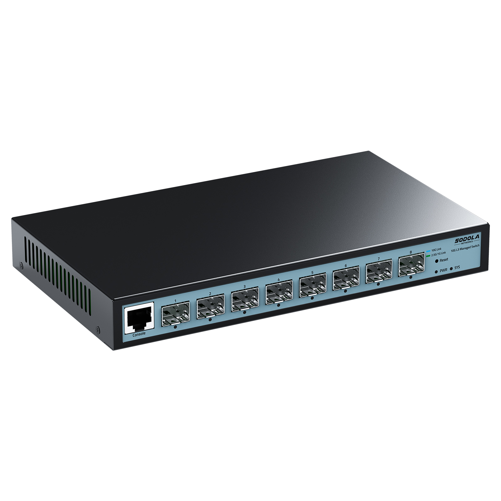 SODOLA 8 Port 10G L3 Managed Switch, 8X10G SFP+ Interface, Link