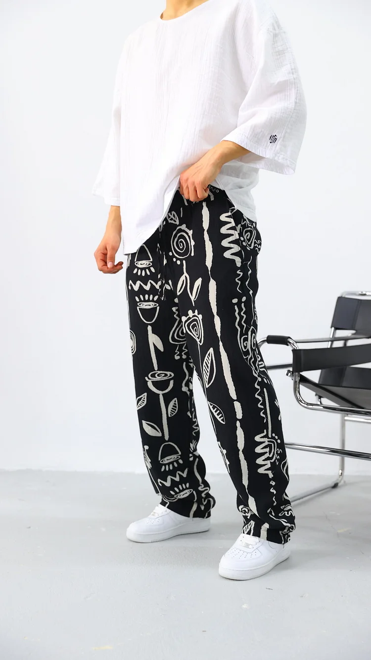 Printed Men's Casual Pants