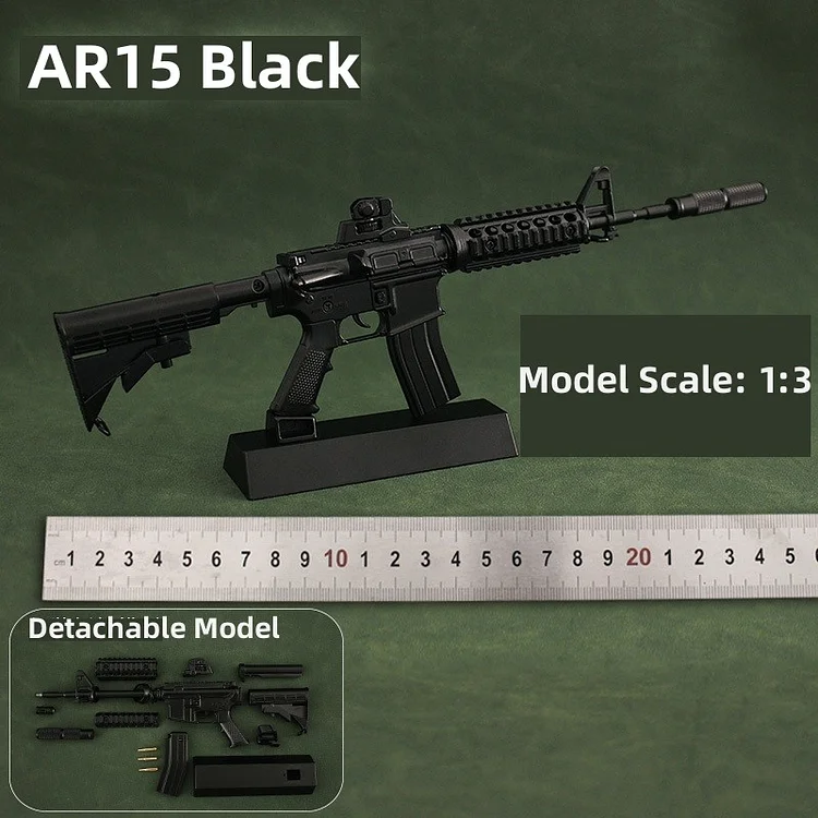 1:3 Scale Alloy Assault Rife Gun Model Barrett B82A1 AR15 AK47 SIG MCX Toy Assembly Disassembly Gun Model For Action Figure Detachable Alloy Model
