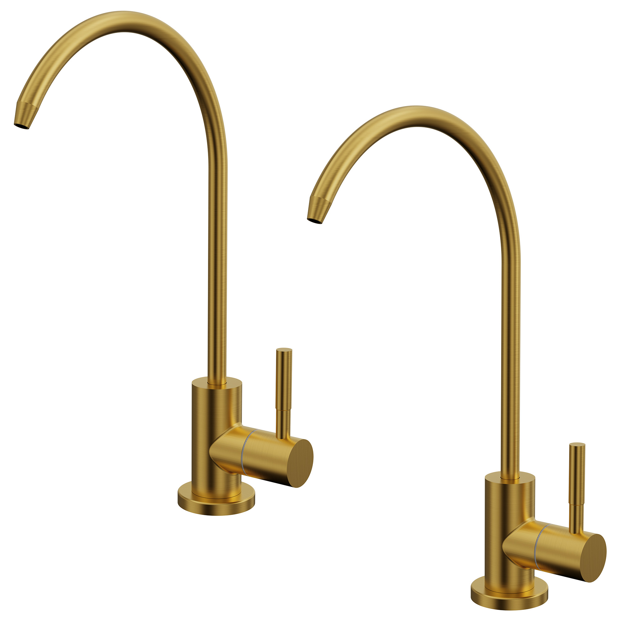 AquaPure Water Dispenser Faucet Beverage Faucet with Spot-Free in Brushed Gold for Water Filtration Systems(2-Pack)