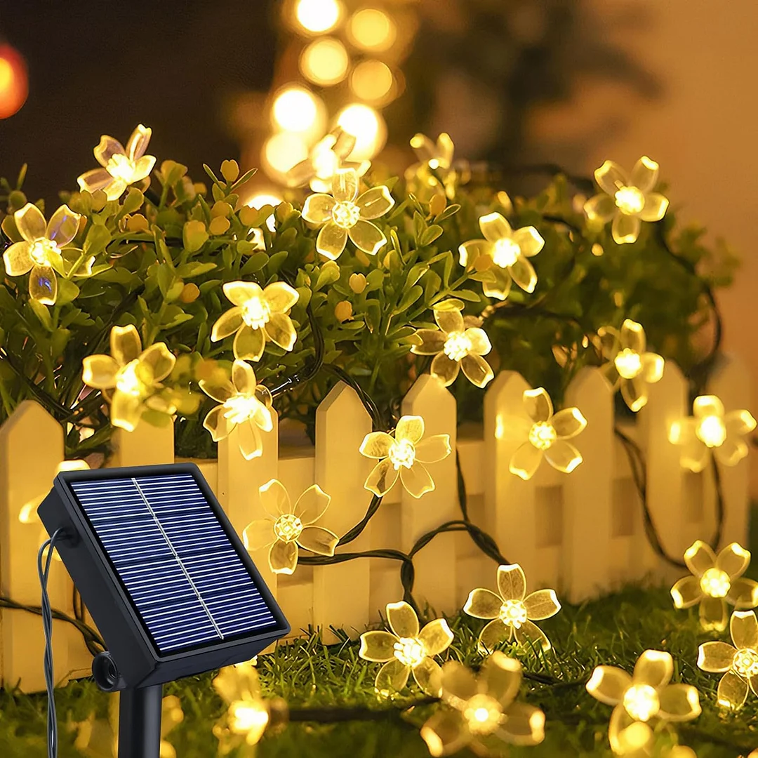 Ninonly Cherry Solar Fairy Lights outdoor 14m 120 LED