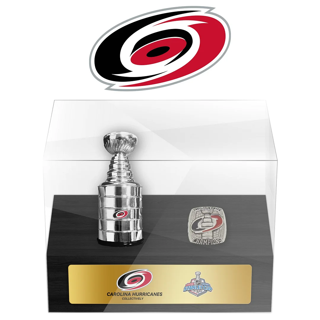Carolina Hurricanes NHL Trophy And Ring Display Case