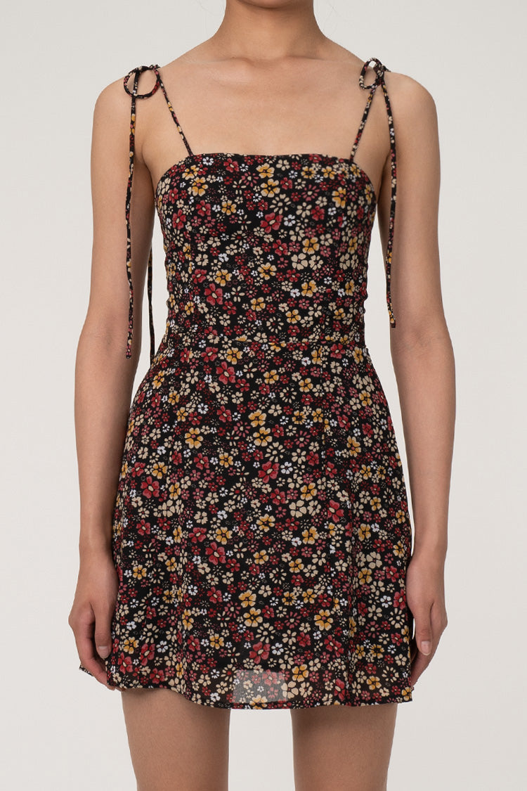 Cove Sundress In Navy Ditsy Floral