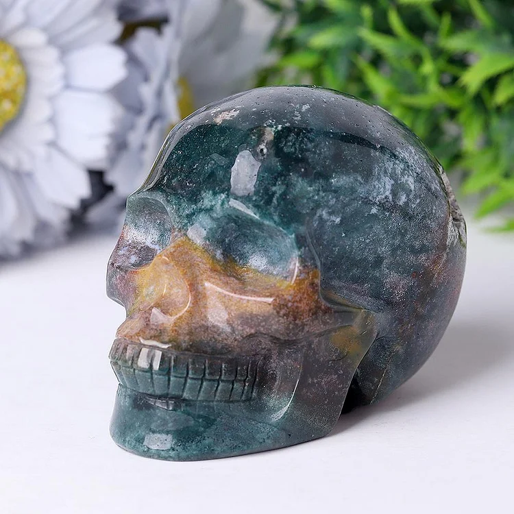 Ocean Jasper Crystal Skull Carvings