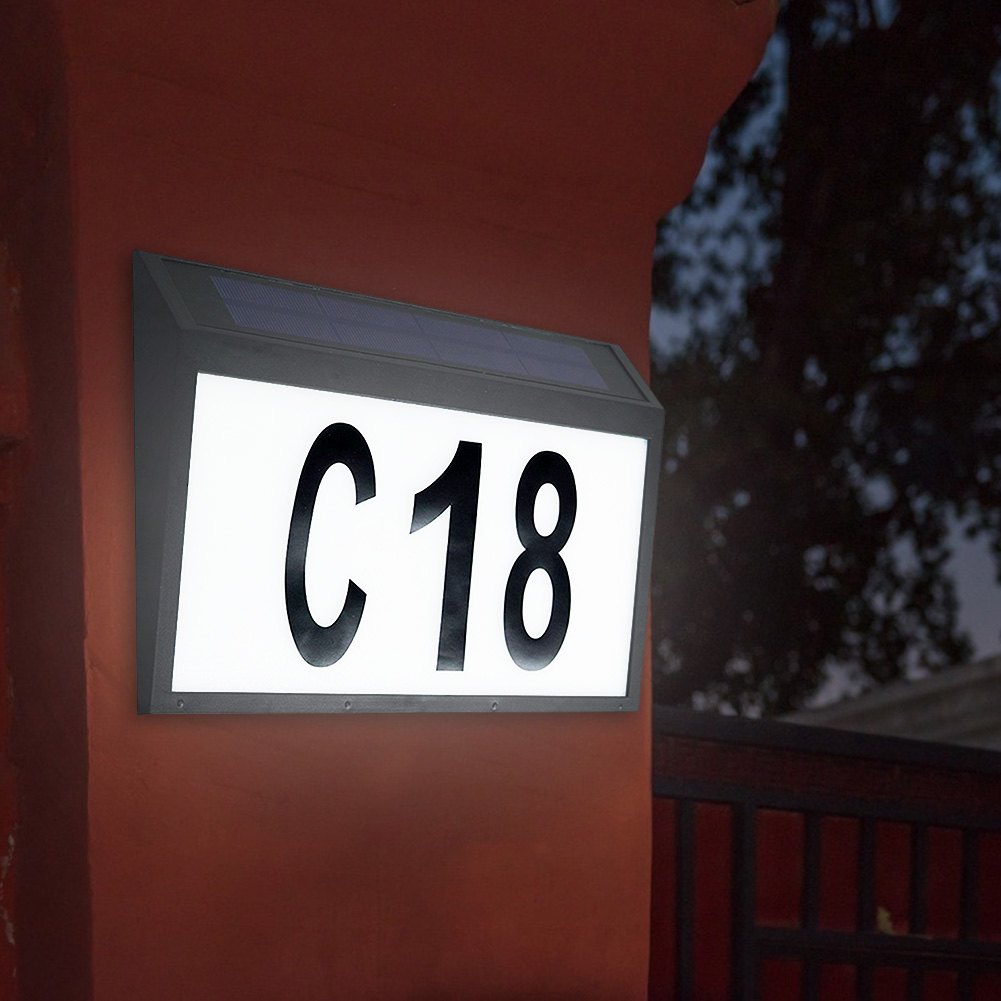 Doorplate LED Solar Address Numbers Letters Waterproof-Outdoor Solar Light, 501 Original
Doorplate LED Solar Address Numbers Letters Waterproof-Outdoor Solar Light, 501 Original