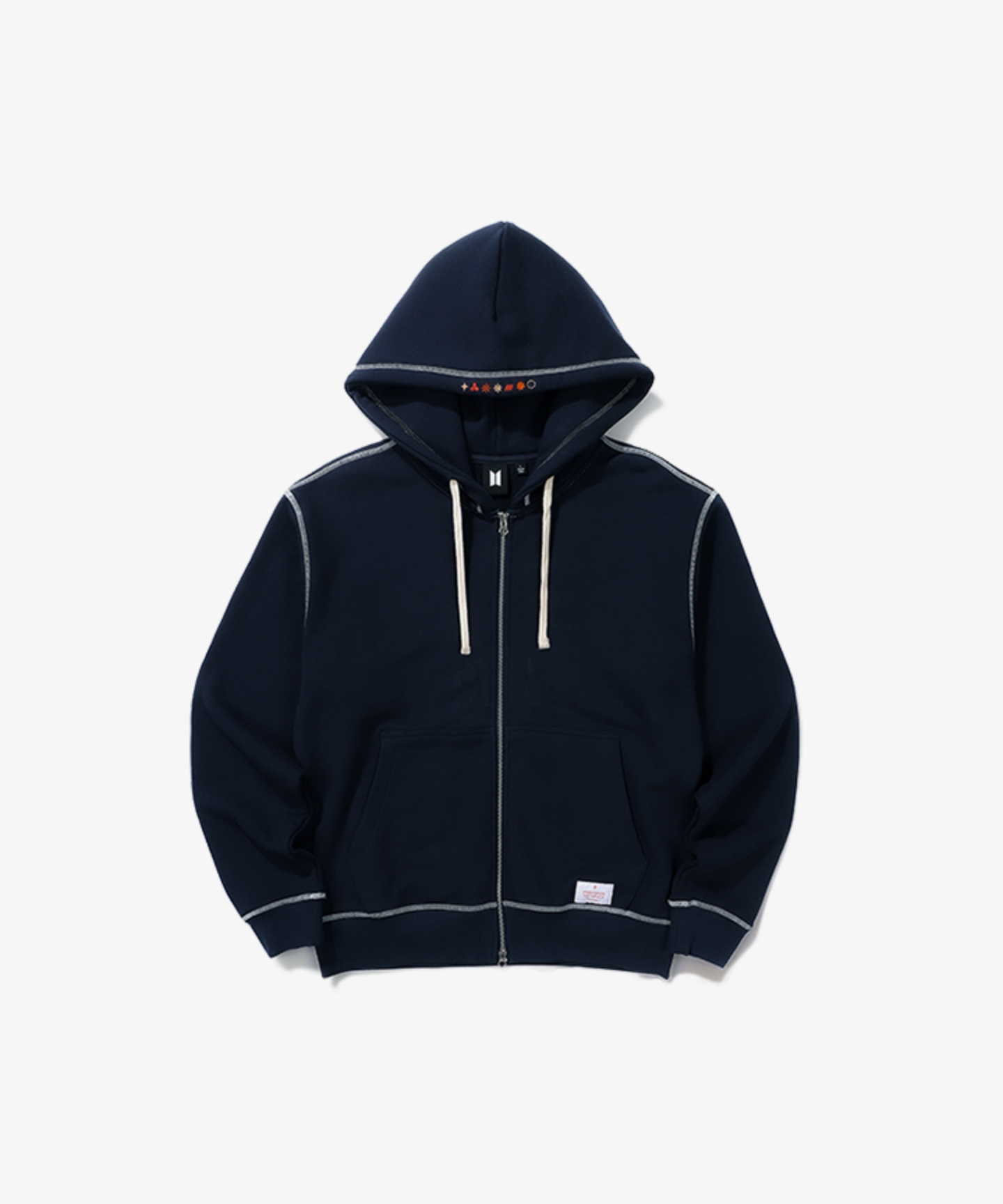 BTS Permission to Dance On Stage in Seoul Zip-Up Hoodie (navy)