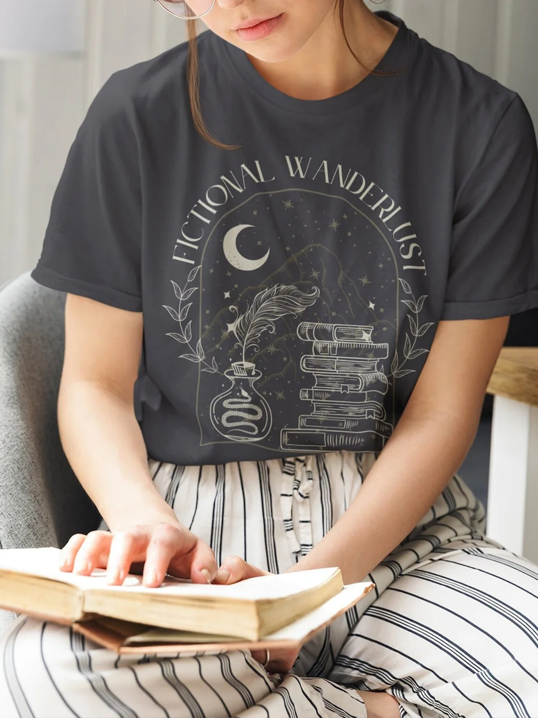 Fictional Wanderlust Shirt Poet Shirt Literary Shirt / DarkAcademias /Darkacademias