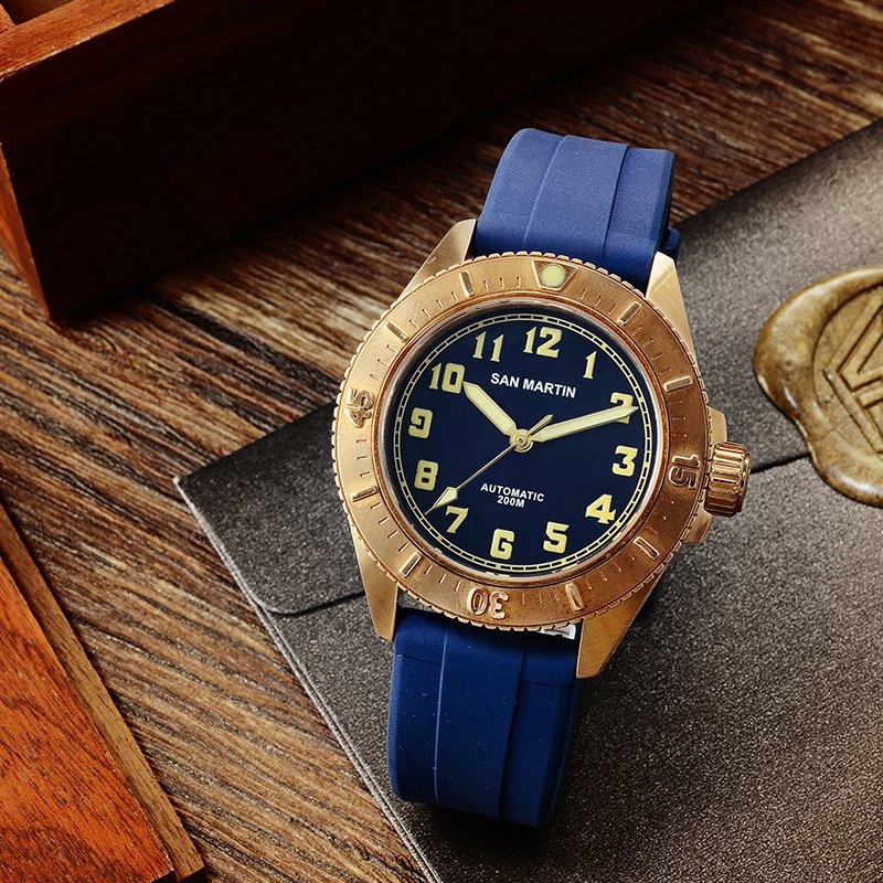 San Martin military diving watch bronze water ghost sautomatic mechanical SN040QSan Martin Watch San Martin Watch StoreSan Martin Watches