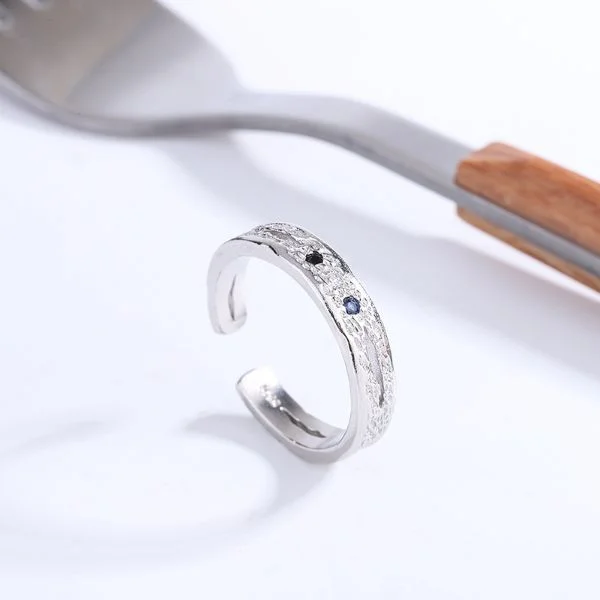 Natural Aquamarine Sterling Silver Irregular Ring