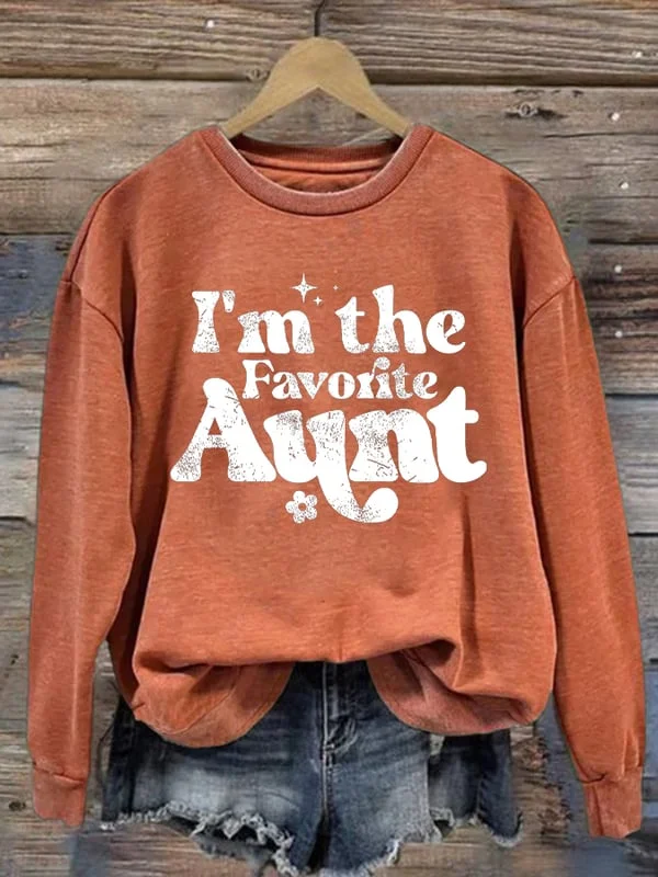 Women's I'M The Favorite Aunt Print Sweatshirt