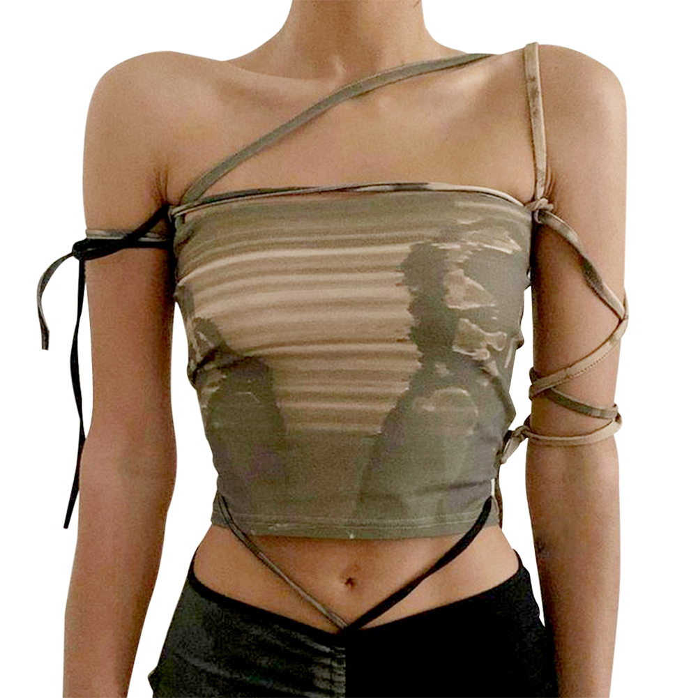 Women Fashion Halter Printing Lace-up Slip Crop Vest Summer Camisole Tee, Green, 501 Original
Women Fashion Halter Printing Lace-up Slip Crop Vest Summer Camisole Tee, Green, 501 Original