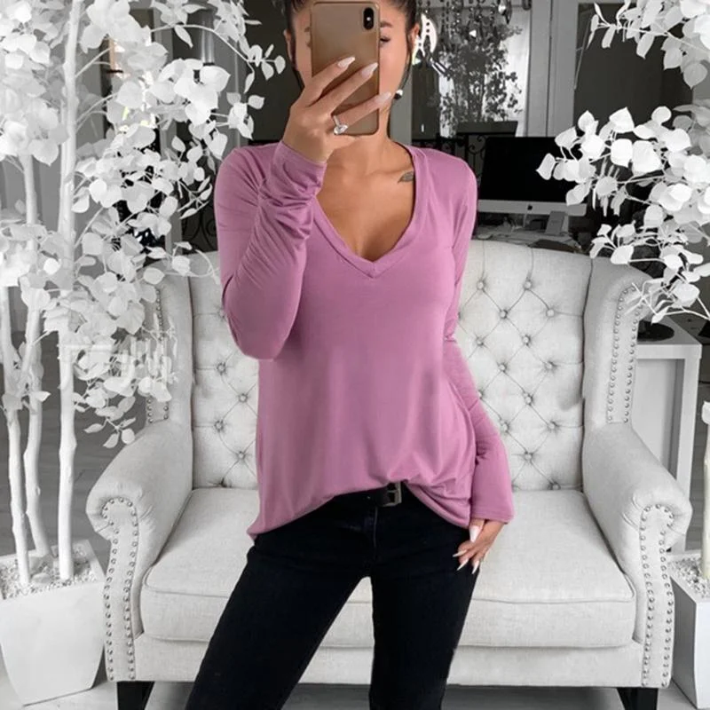 Casual Long Sleeve Bottoming T-Shirt
