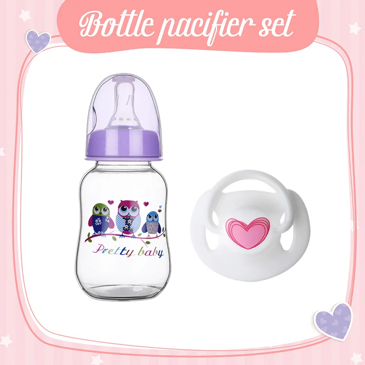  Three Style 6 Piece Set Safest Pacifier and Bottle Reborn Baby Doll Accessories - Reborndollsshop®-Reborndollsshop®