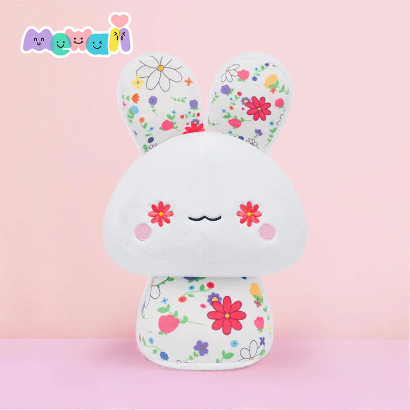 MeWaii® Mushroom Family Floral Rabbit Kawaii Plush Pillow Squish Toy