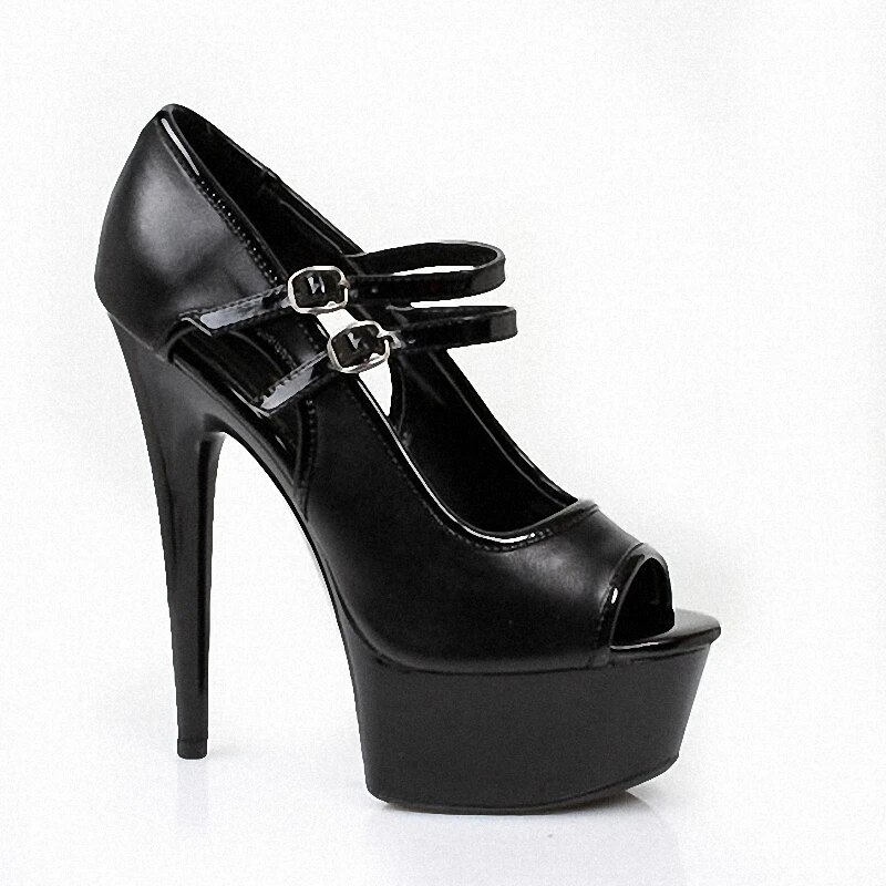 VCshoes Fetish 6Inch Strip Thin High Heel Exotic Platform Sandals Women 15cm Pumps Rosy Red Patchwork Peep Toe Pole Dance Shoes