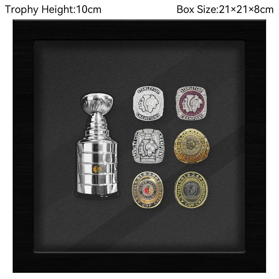Chicago Blackhawks  NHL Trophy And Ring Box