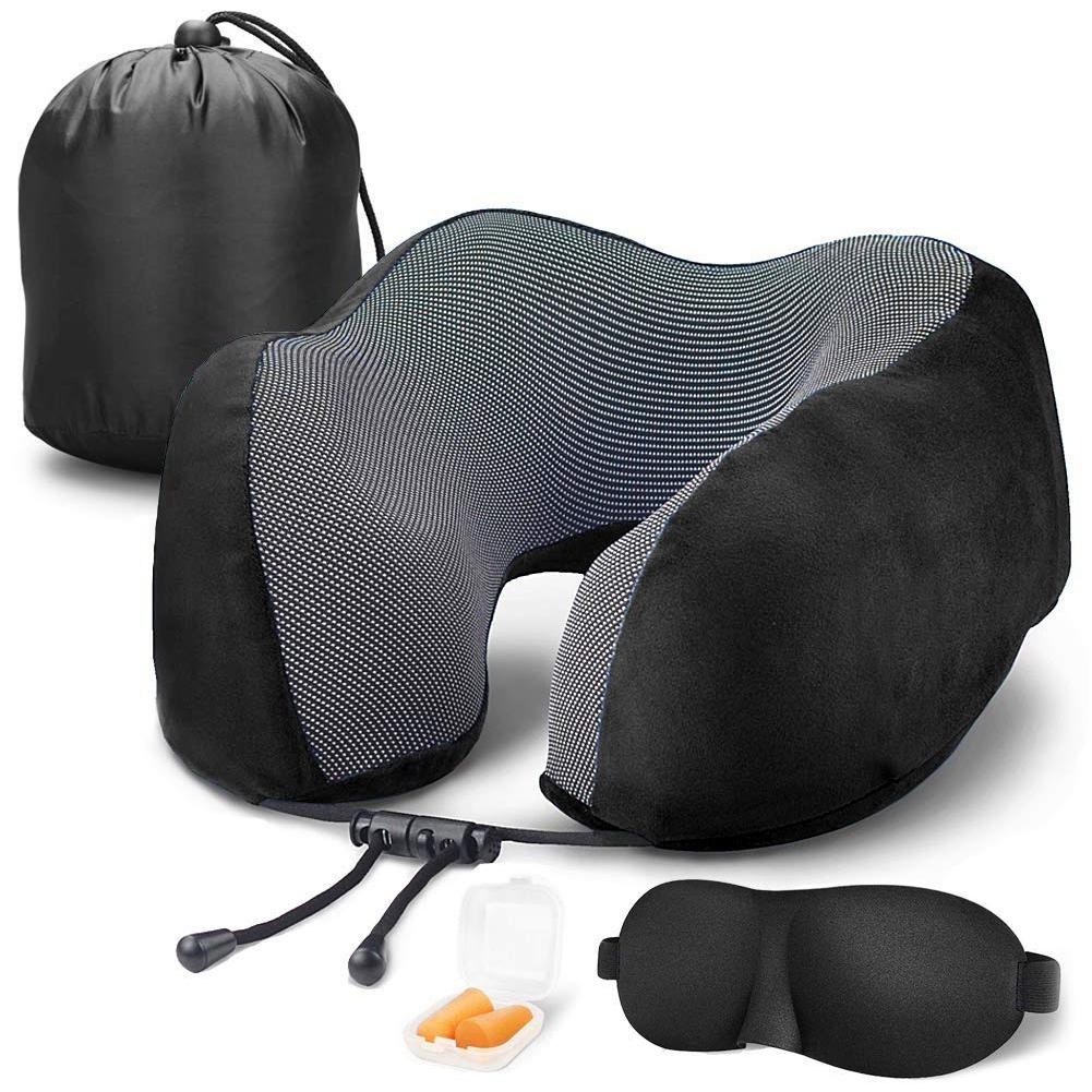Outdoor Travel U-shaped Pillow Set Portable Soft Slow Rebound Neck Pillow, Black, 501 Original
Outdoor Travel U-shaped Pillow Set Portable Soft Slow Rebound Neck Pillow, Black, 501 Original