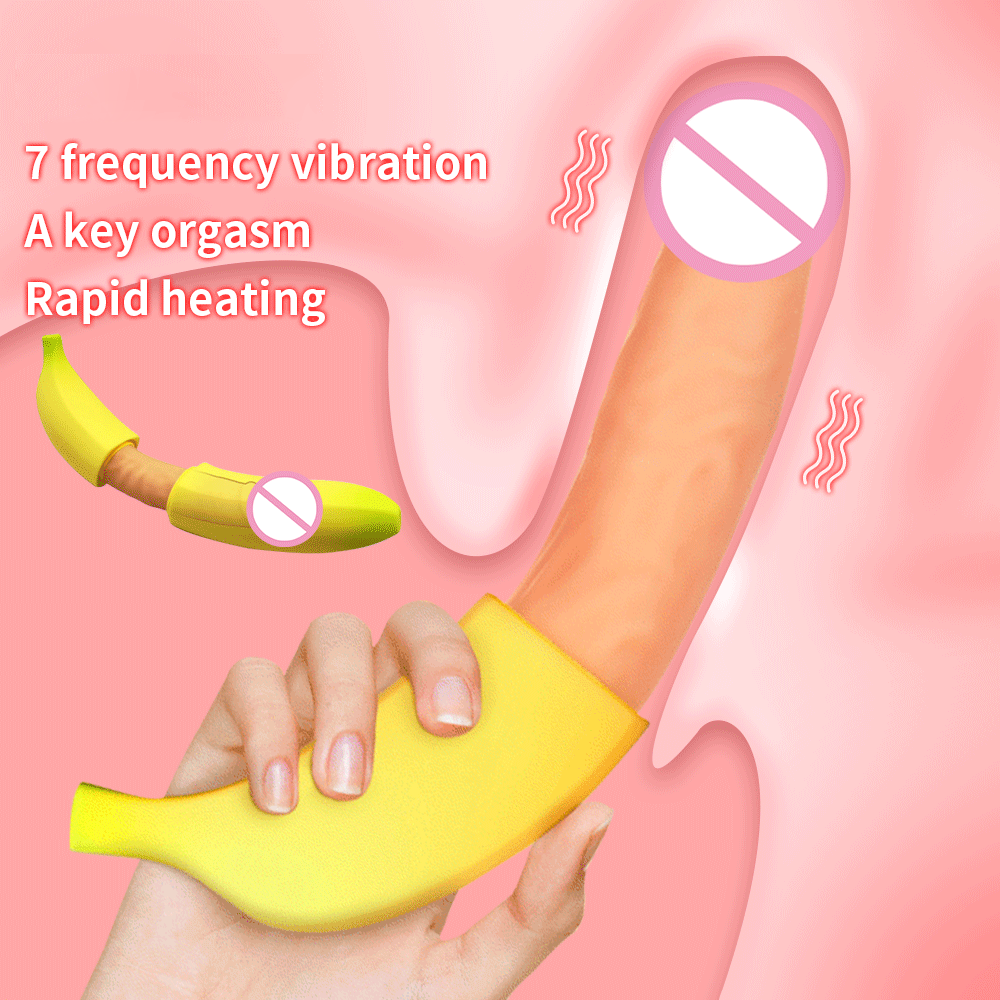 Banana Dildo Vibrator Realistic Huge Penis G Spot Dildo - Rose Toy