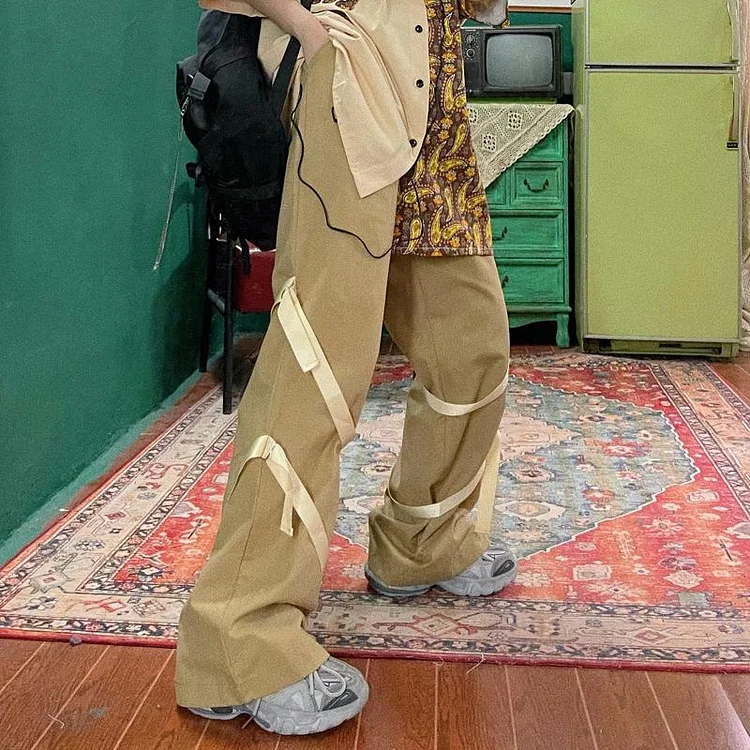Korean Fashion Retro Overalls Pants TK157