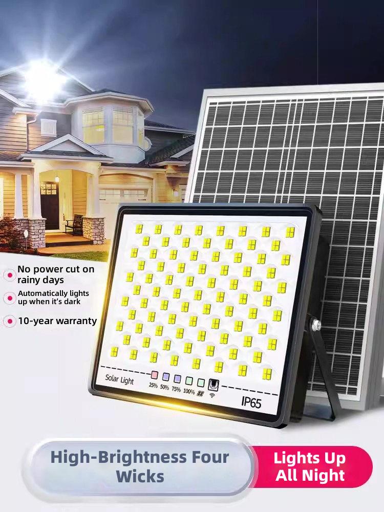 High-Brightness Solar LED Flood Light with IP65 Rating – Automatic Night Lighting for Outdoor Security and Home Illumination
