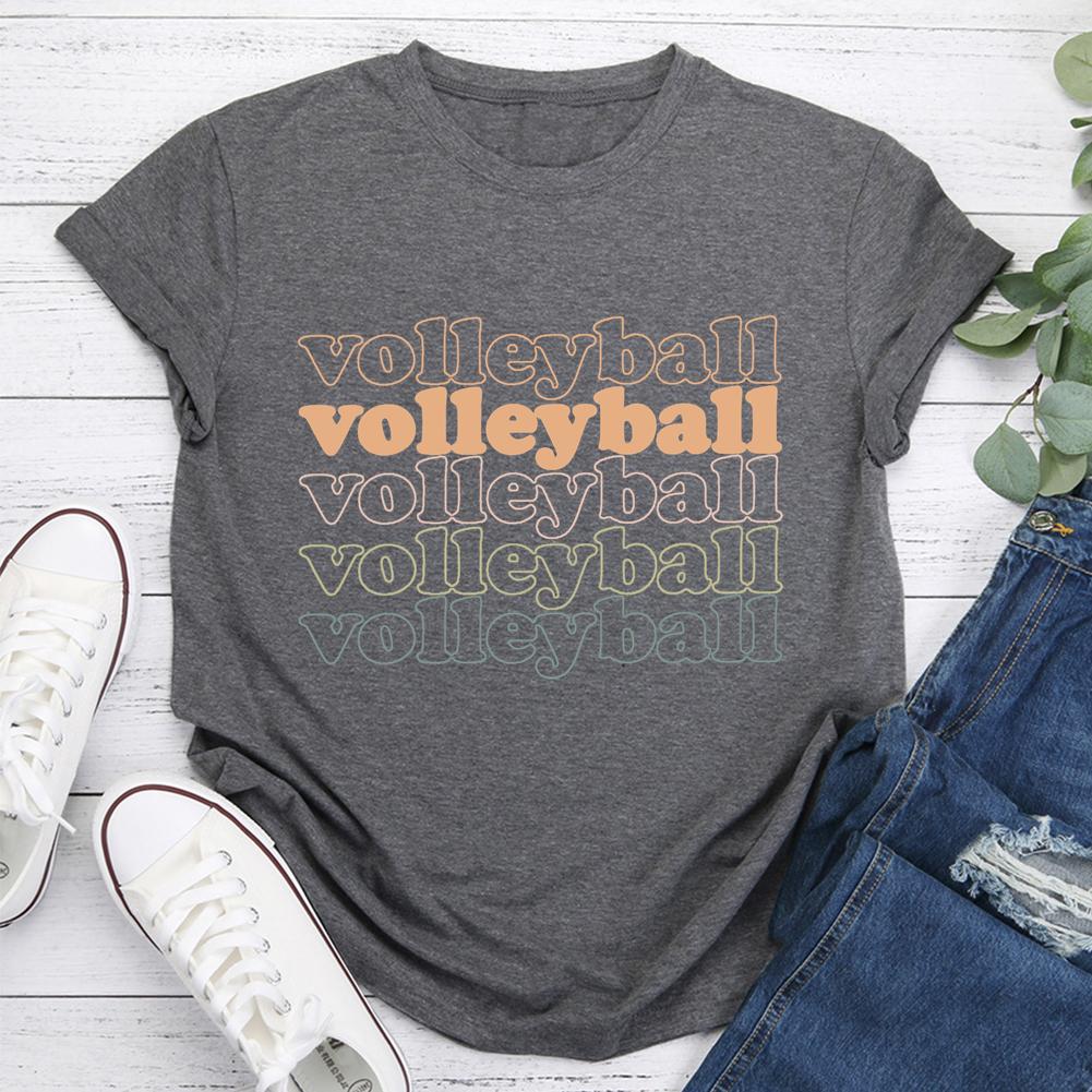 Volleyball Round Neck T-shirt-Guru-buzz
