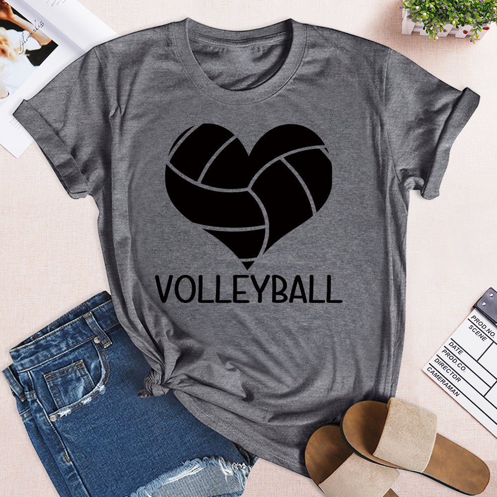 I Love Volleyball Heart  T-shirt Tee -04031-Guru-buzz