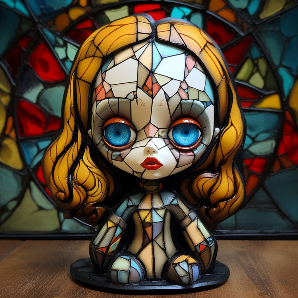 Halloween Horror Doll Glass Painting 30*30CM(Canvas) Full Round Drill Diamond  Painting