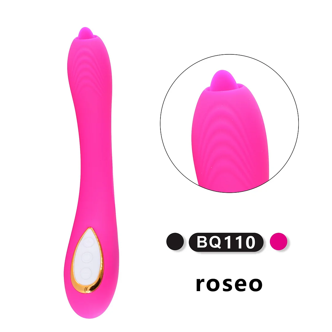 Tongue Licking And Vibrating G Spot Vibrator - Rose Toy
