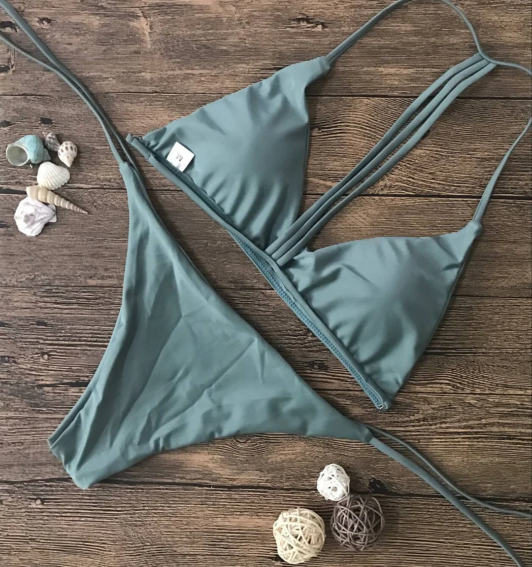 Olive Green Bikini Bathing Suits