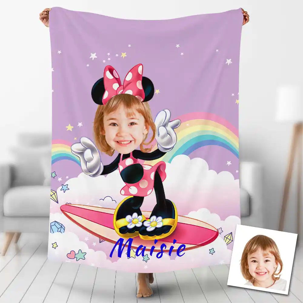 Custom Blankets Personalized Minnie Mouse Mickey Mouse Blanket