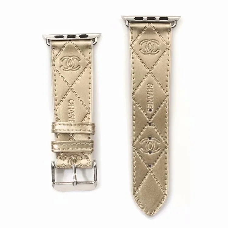 Glossy Leather Apple Watch Band-CHANEL-[GUCCLV]