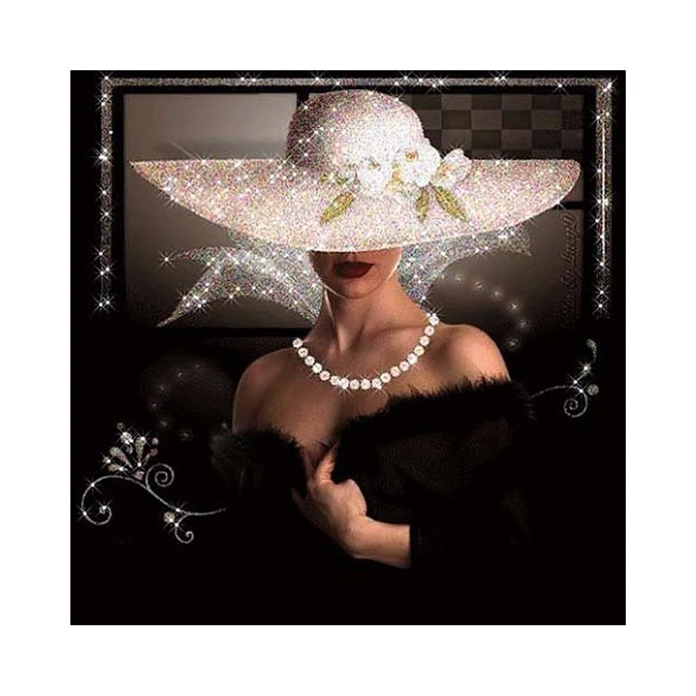 Full Round Diamond Painting - Elegant Lady(30*30cm)