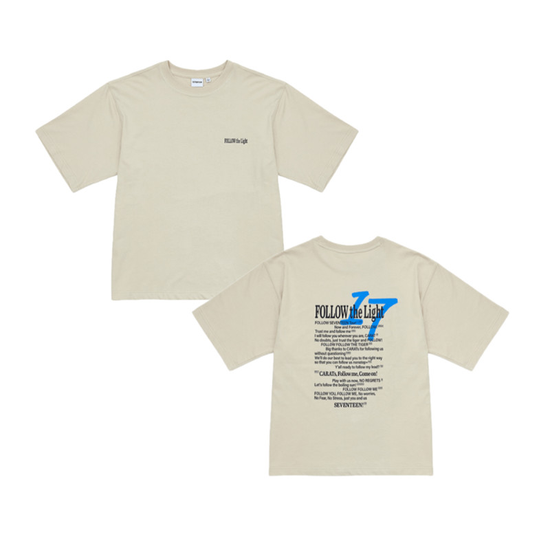 SEVENTEEN TOUR 'FOLLOW' TO SEOUL Logo Beige T-shirt