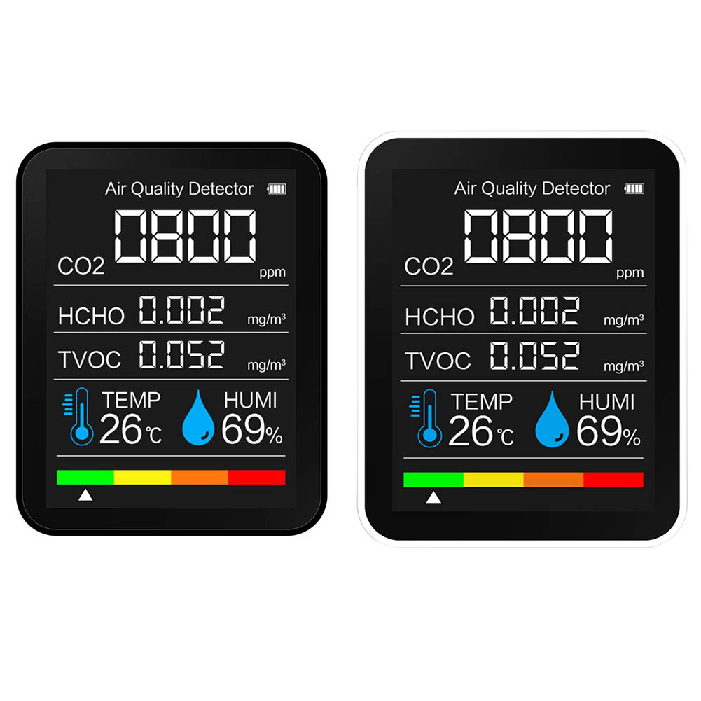 5 in 1 Temperature Humidity Tester Air Quality Carbon Dioxide HCHO Monitor, White, 501 Original
5 in 1 Temperature Humidity Tester Air Quality Carbon Dioxide HCHO Monitor, White, 501 Original