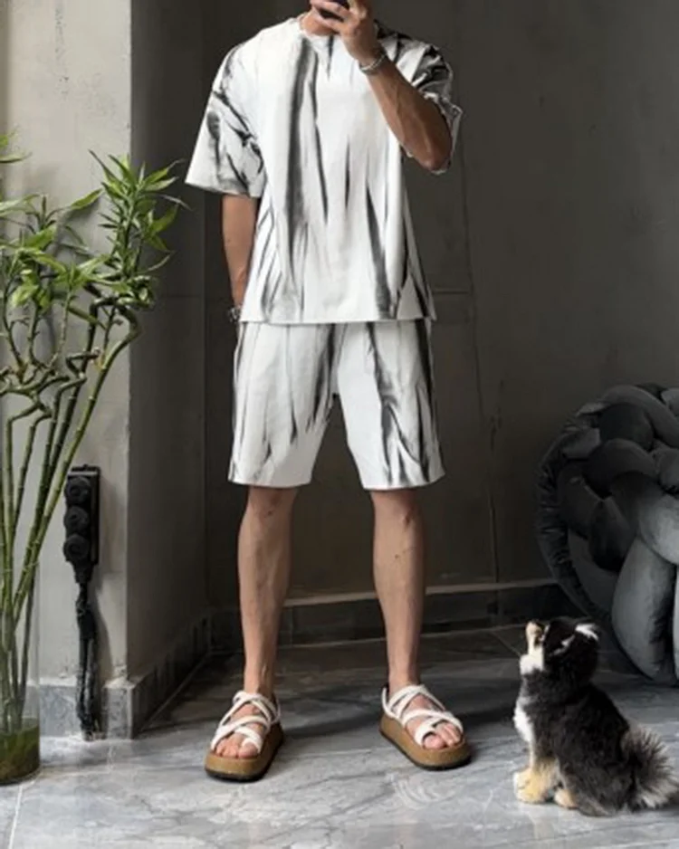 Men's Printed Two-Piece Set