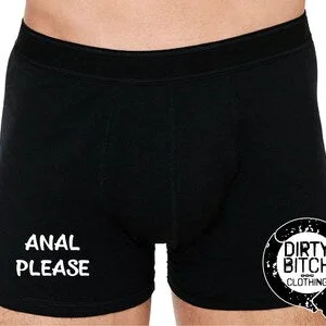 pornhint Pornhint Anal Please, Mens underwear, adult, fetish, cuckold, sex clothing ,briefs, swingers, gay, lgbt, printed BOXERS