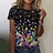 Efenbei Women T-Shirts Fashion 3d Butterfly Print Tshirt For Ladies Casual Streetwear Short Sleeves Tops Female Clothing Tees Camisetas
