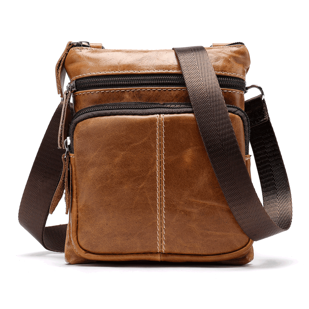 Men's Genuine Leather Retro Shoulder Bag | ARKGET